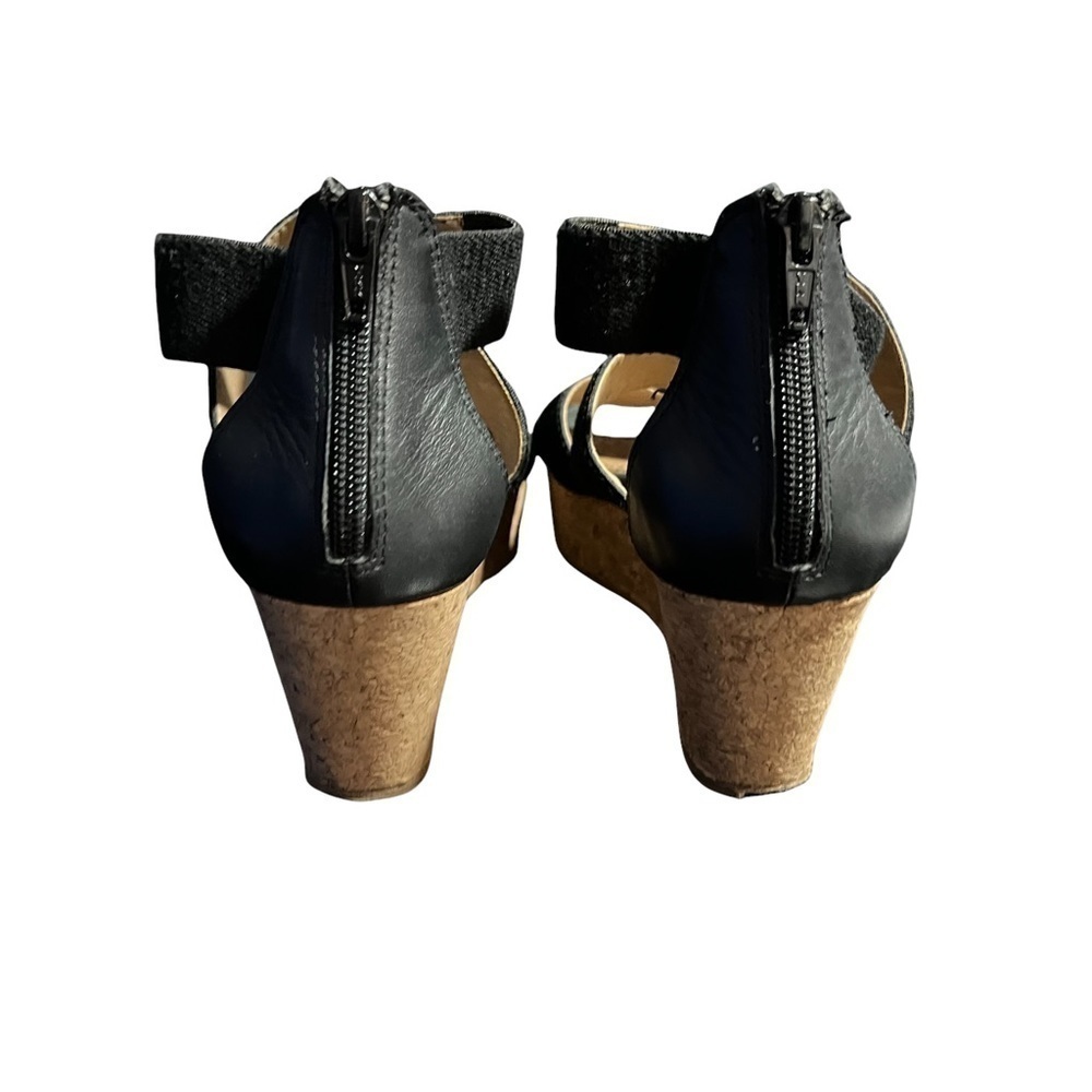 SPLENDID BLACK Wedge SANDALS SIZE 10 - Picture 6 of 10